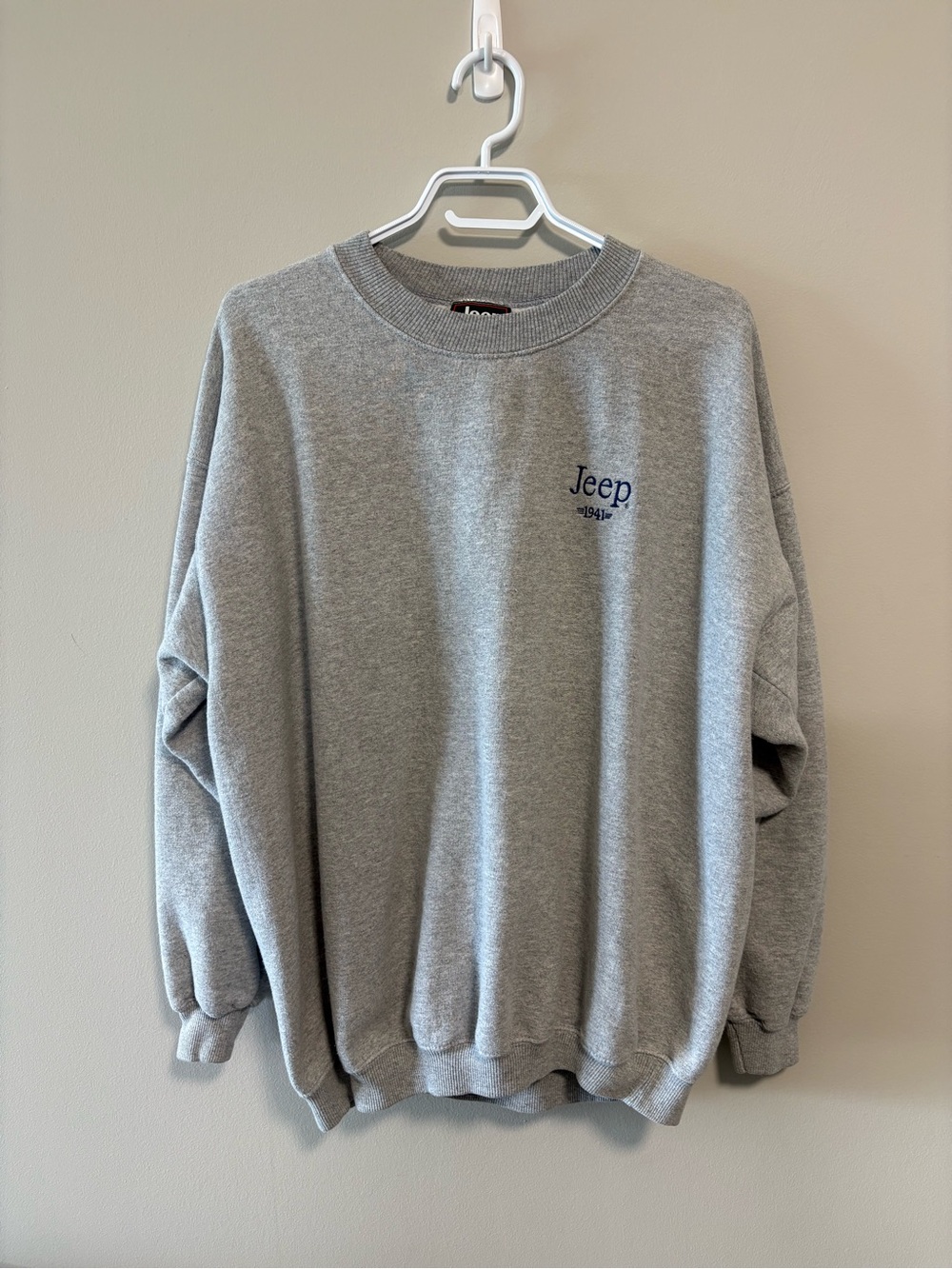 Vintage Jeep Embroidered Crewneck Grey Size XL
